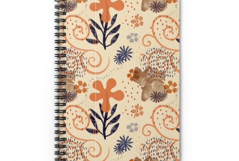 Fall Floral Pattern on Journal