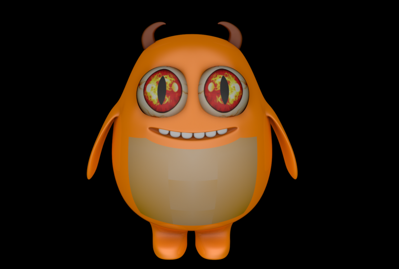 a Happy Monster character