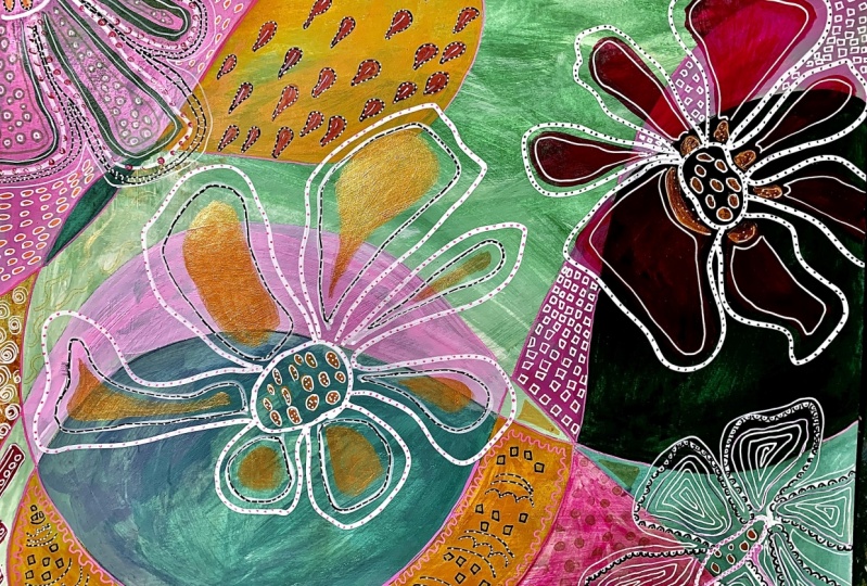 Intuitive acrylic flowers