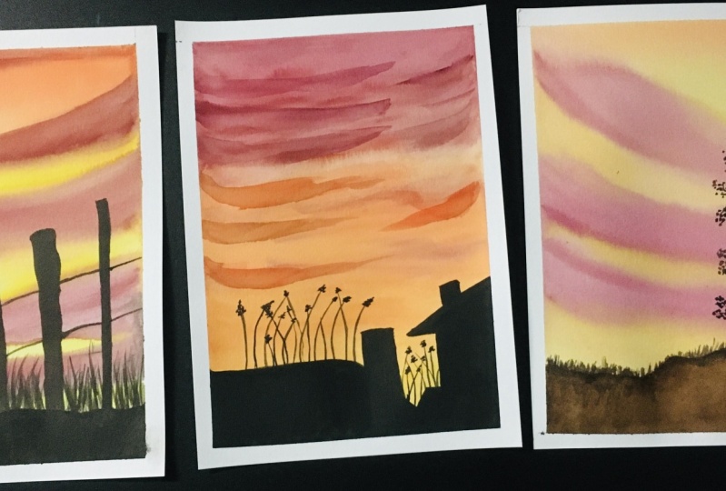 Sunset and silhouette