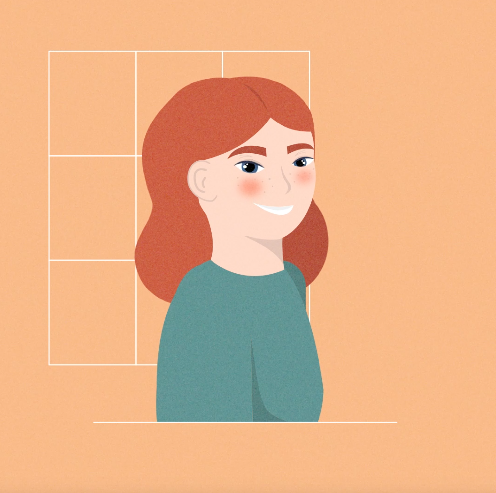 Red haired girl - student project