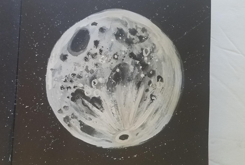 Cosmos : Moon, Sun & Eclipse - Easy Abstract Gouache Illustrations