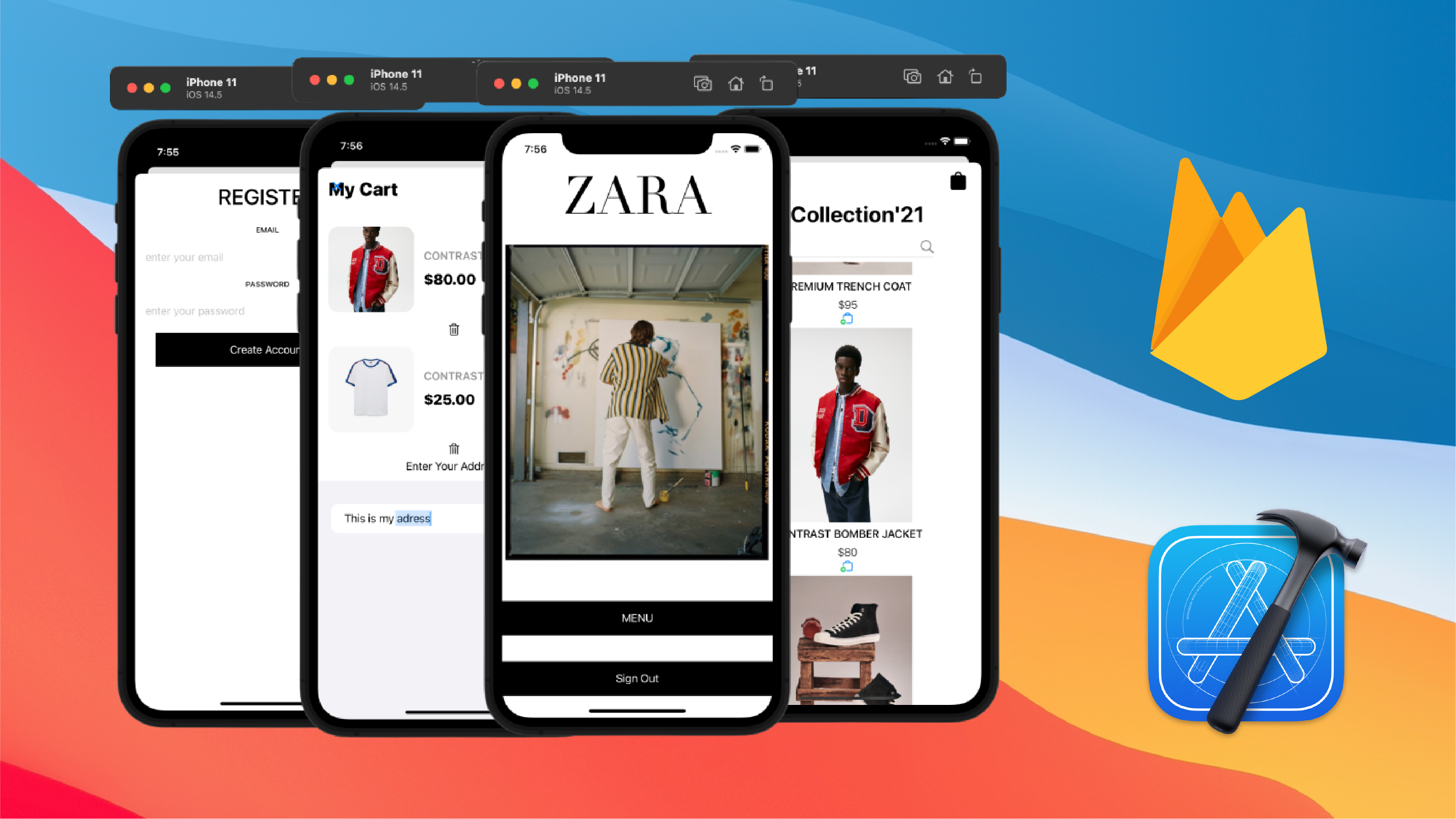zara clone ios app - student project
