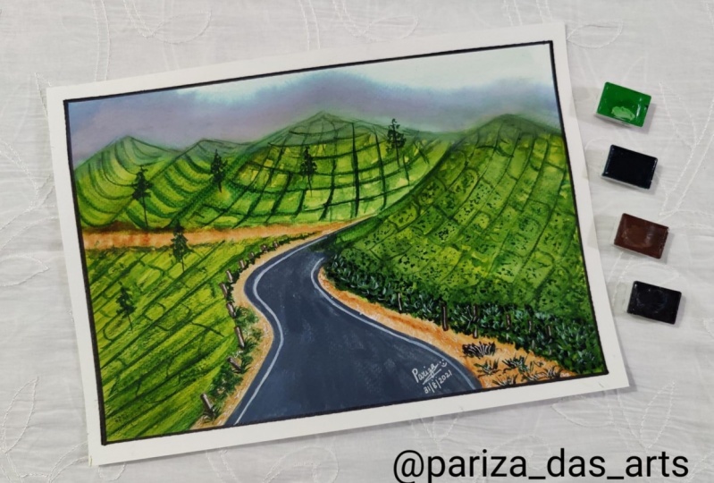 Tea Gardens with Watercolors