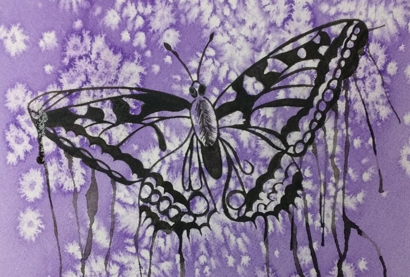 Salty watercolour butterfly