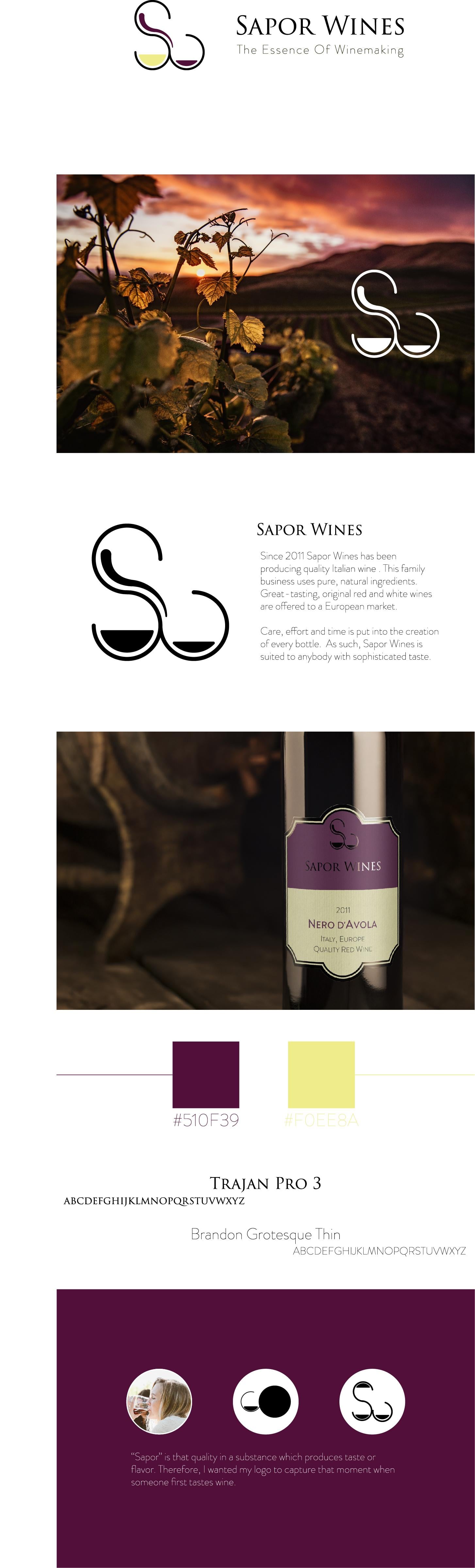 Brand Symbol for Sapor Wines - student project