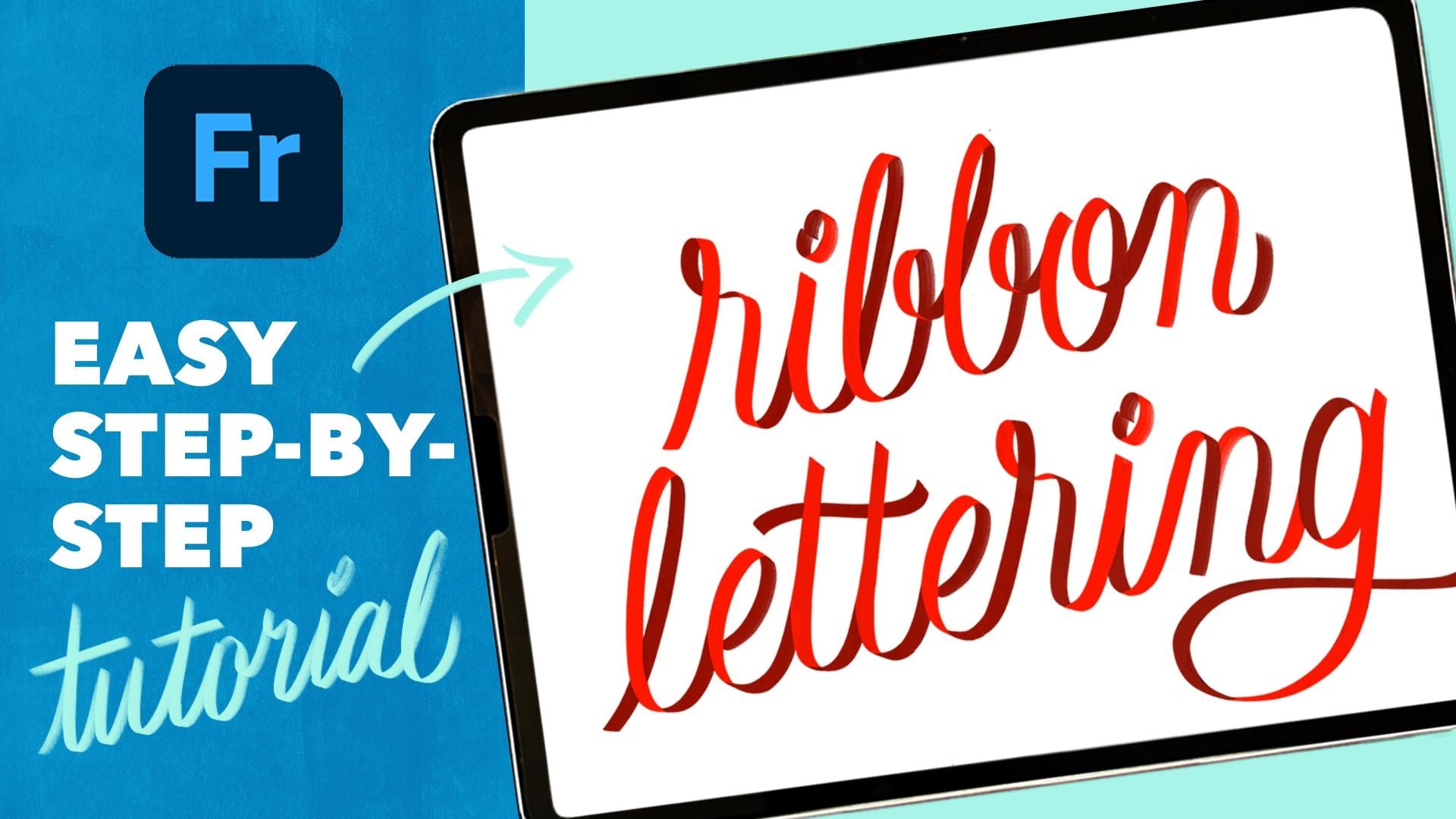 Ribbon Lettering Tutorial - student project