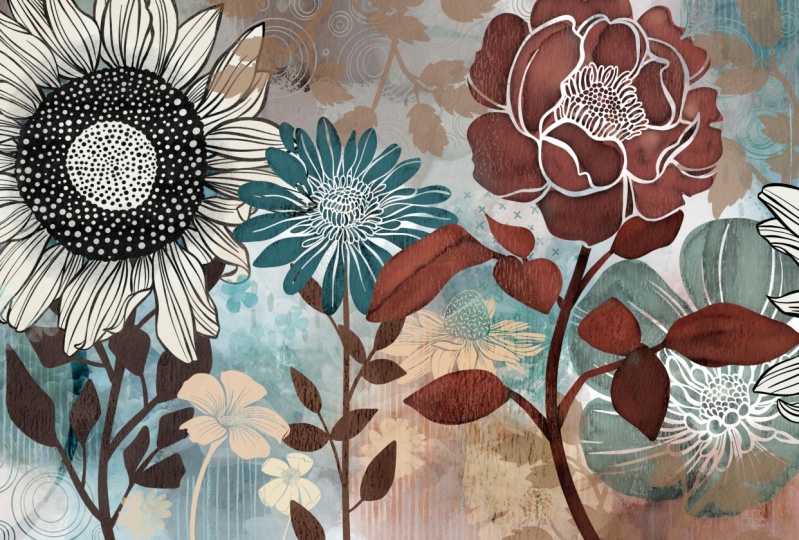 Produce Highly Textural Floral Art