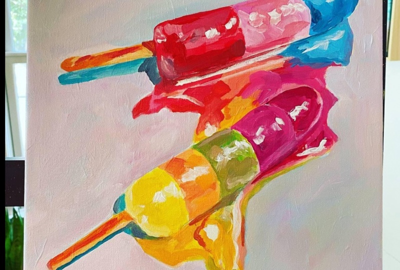 Acrylic Painting, Melty Popsicles Maria Morris Skillshare