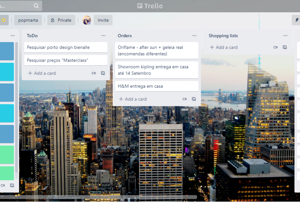 my Trello - student project