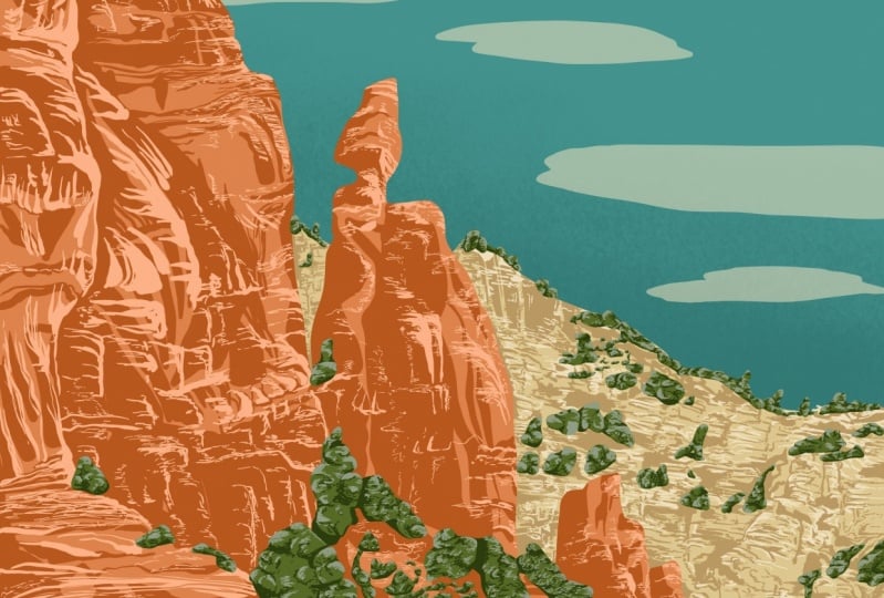 Sedona Vintage Style Poster