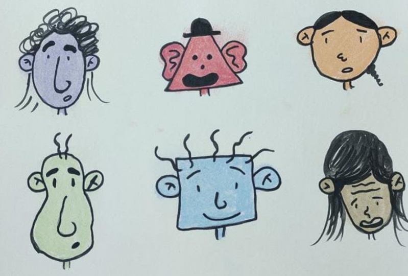 Character faces from shapes