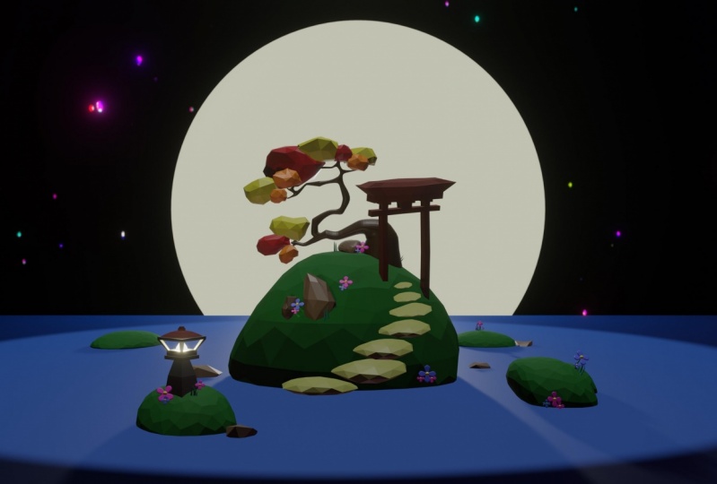 Low-Poly Bonsai Tree