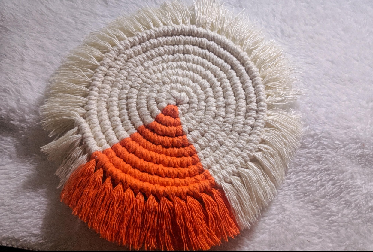My Macramé Coaster - student project