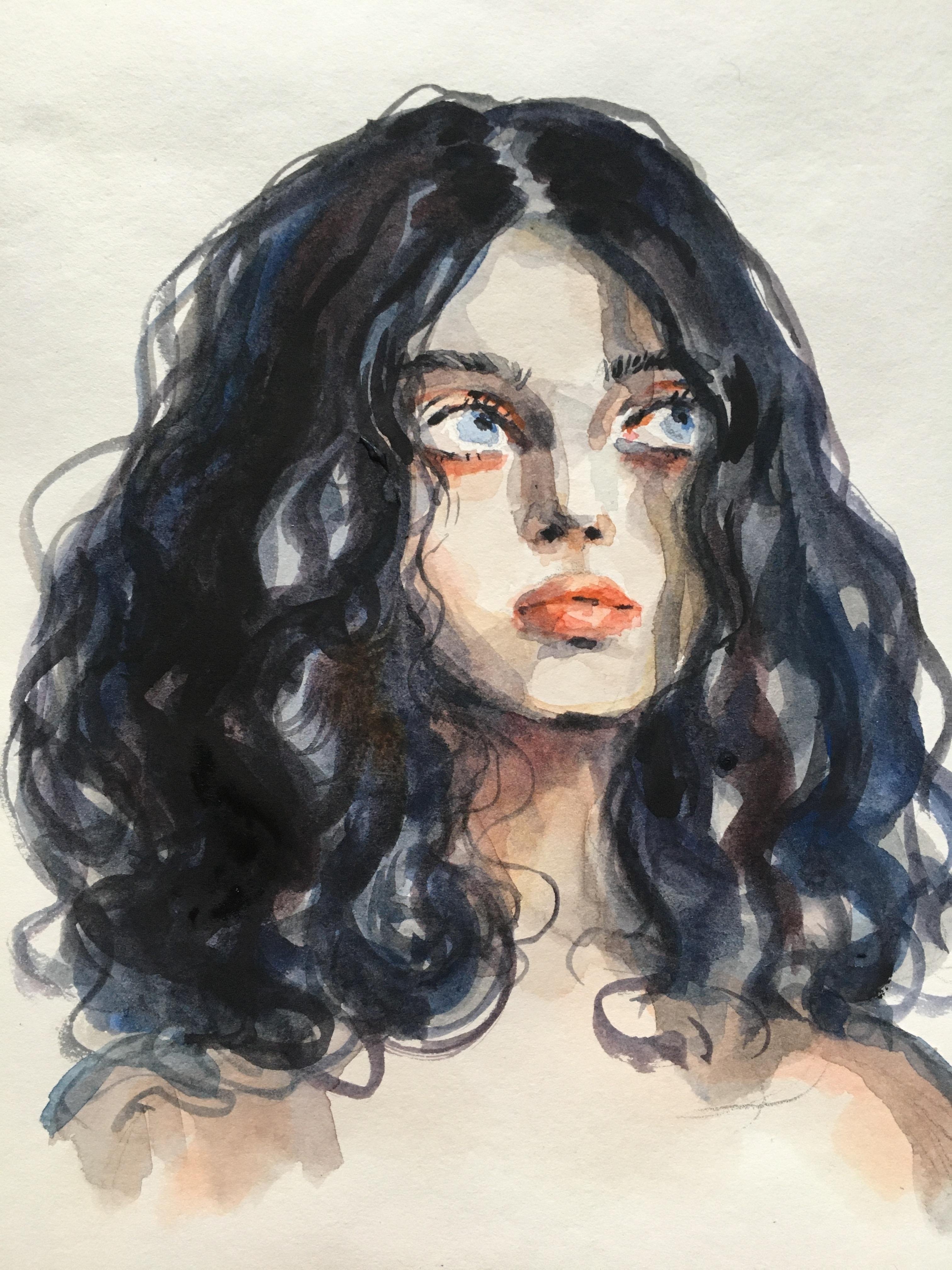 Watercolor portrait - student project