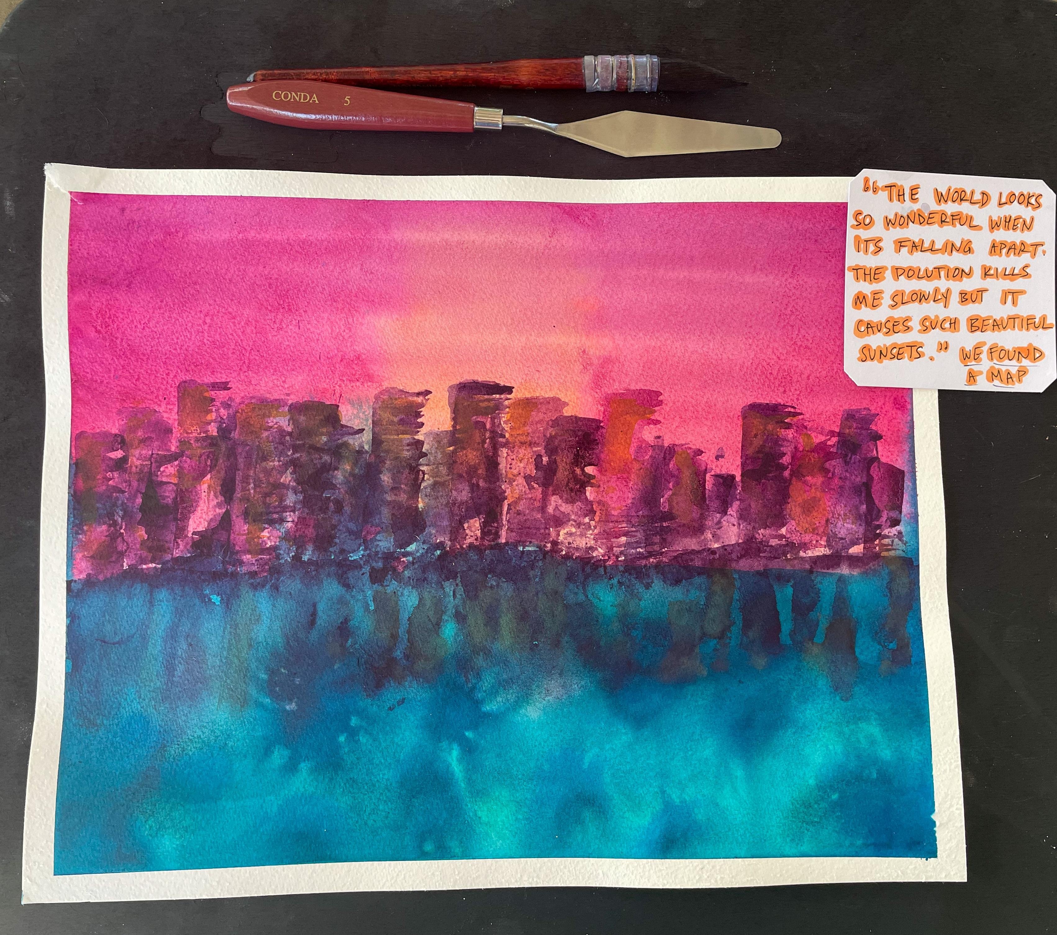 Abstract sunset - student project