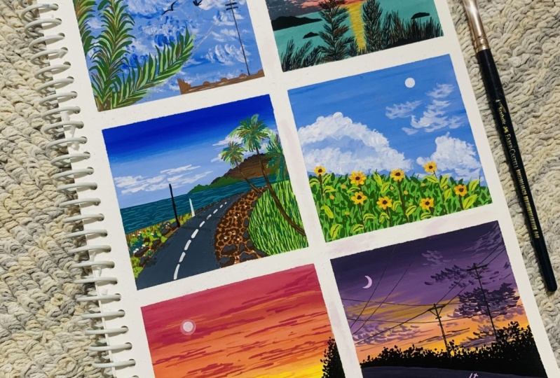 Day 1-30: Gouache Challenge