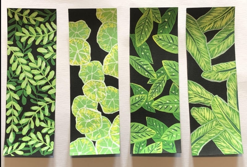 Leaf Pattern Bookmarks