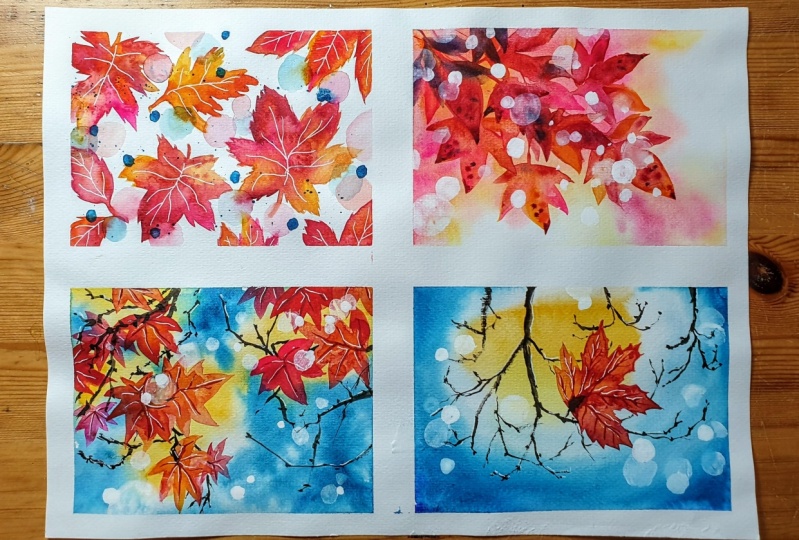 Atmospheric autumn leaves