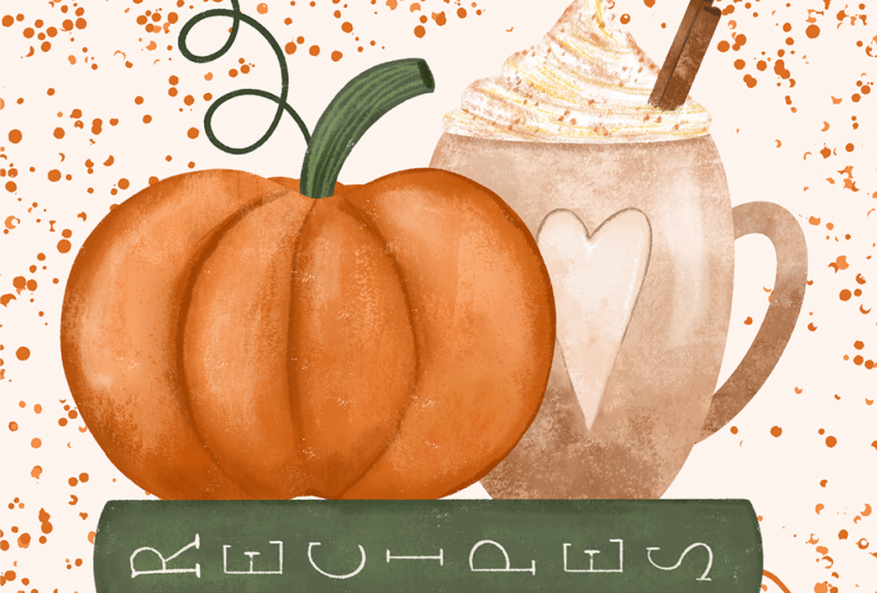 Hello Fall Wreath Illustration