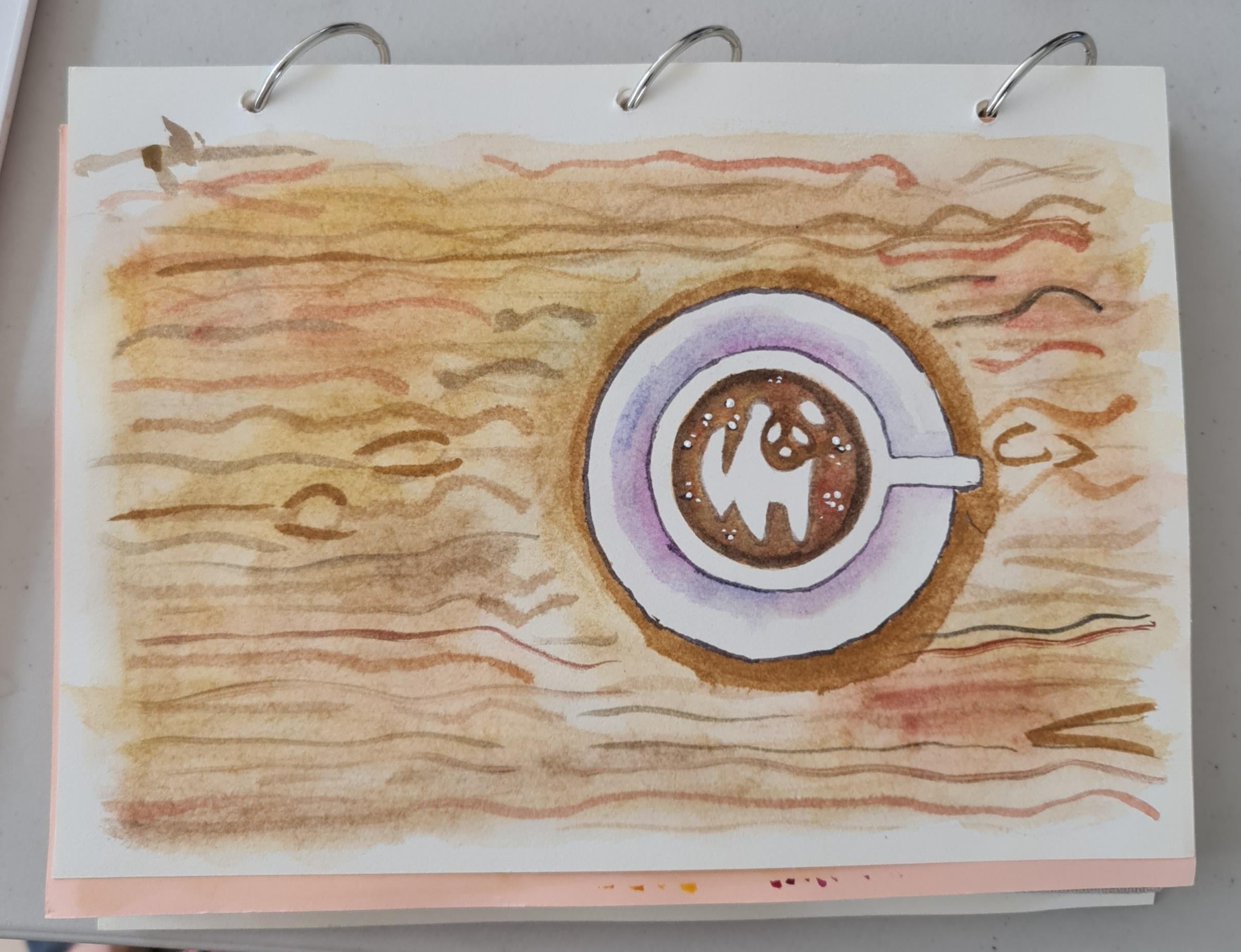 Watercolor Latte Art - student project