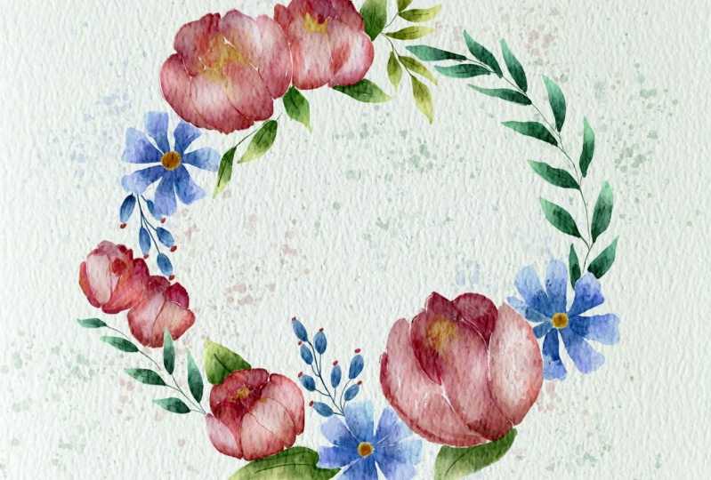 Watercolor Wreath