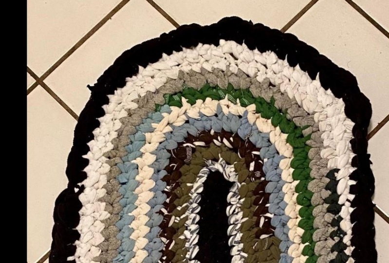 Crocheted rug