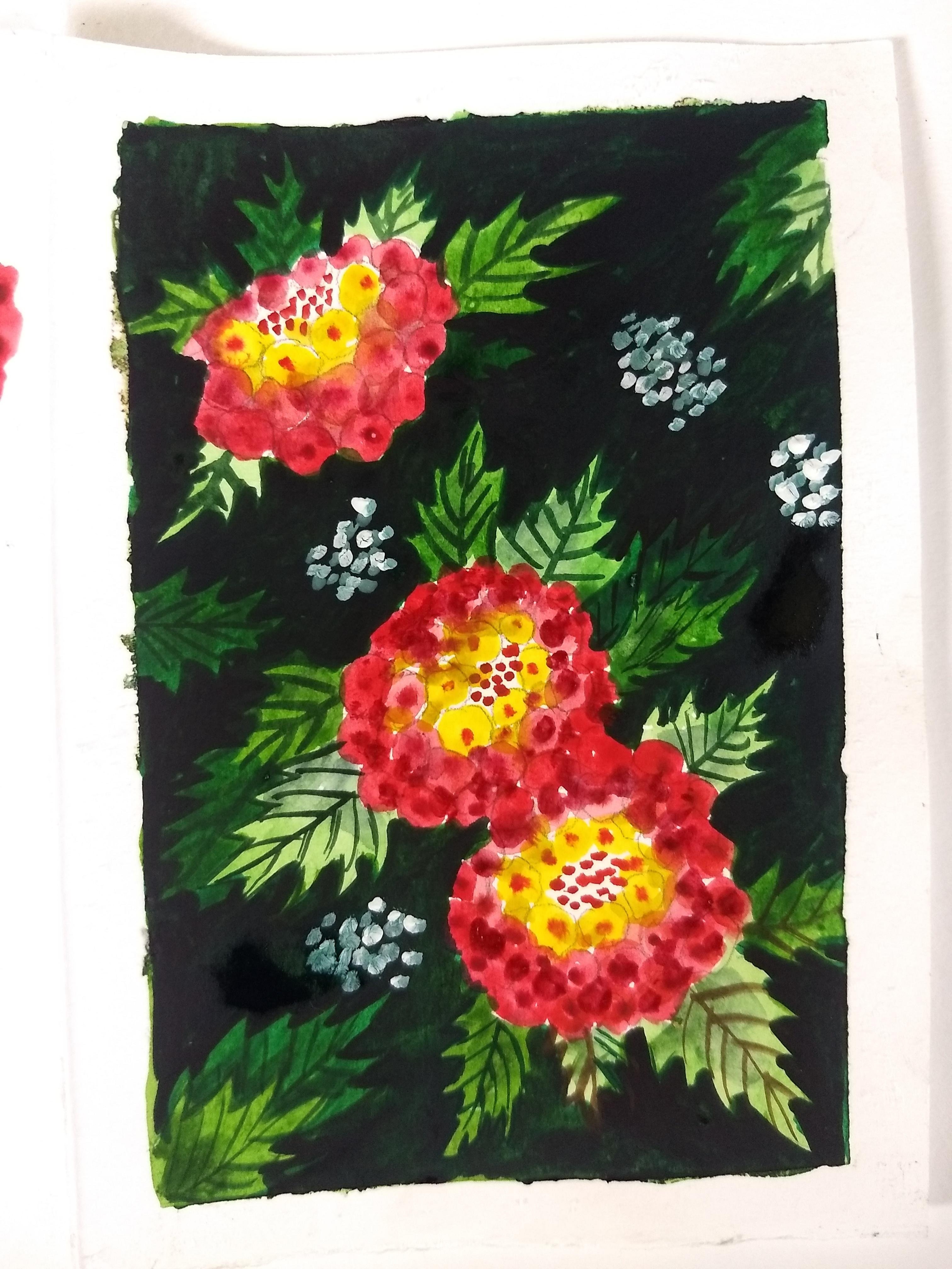 Lantana flowers with Lavina - student project