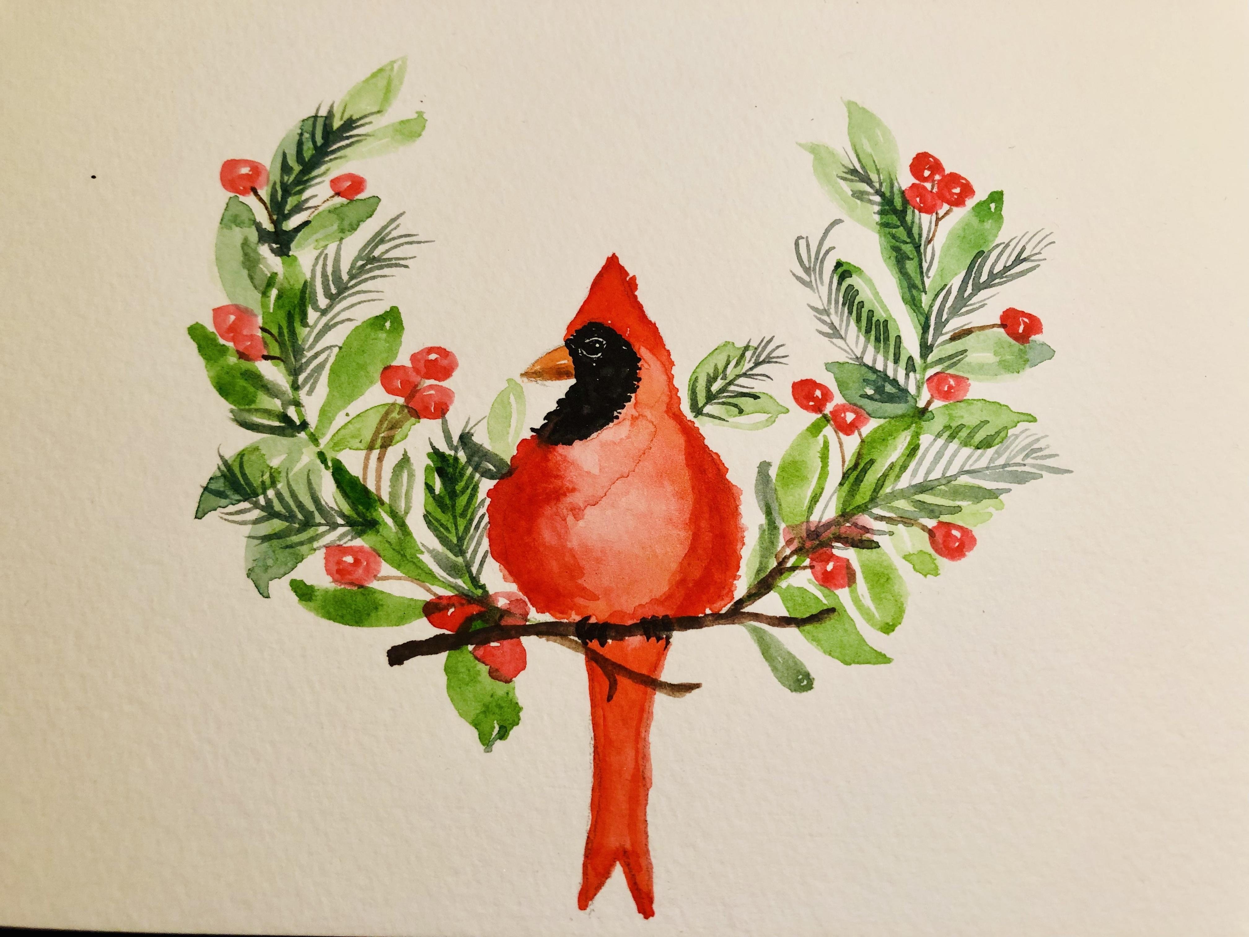Cardinal Wreath - student project