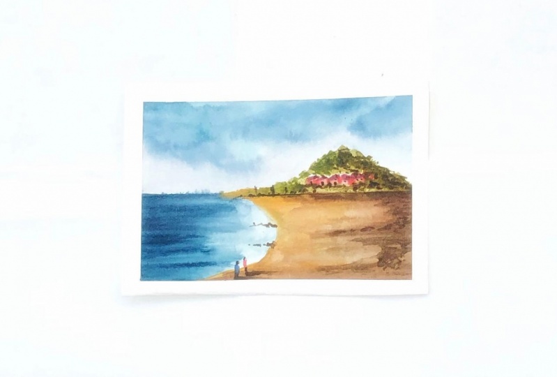 Watercolor seascape