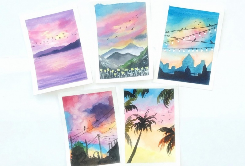 Pastel skies