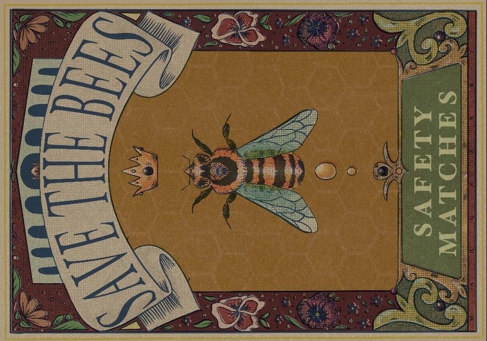 Save the bees matchbox - student project
