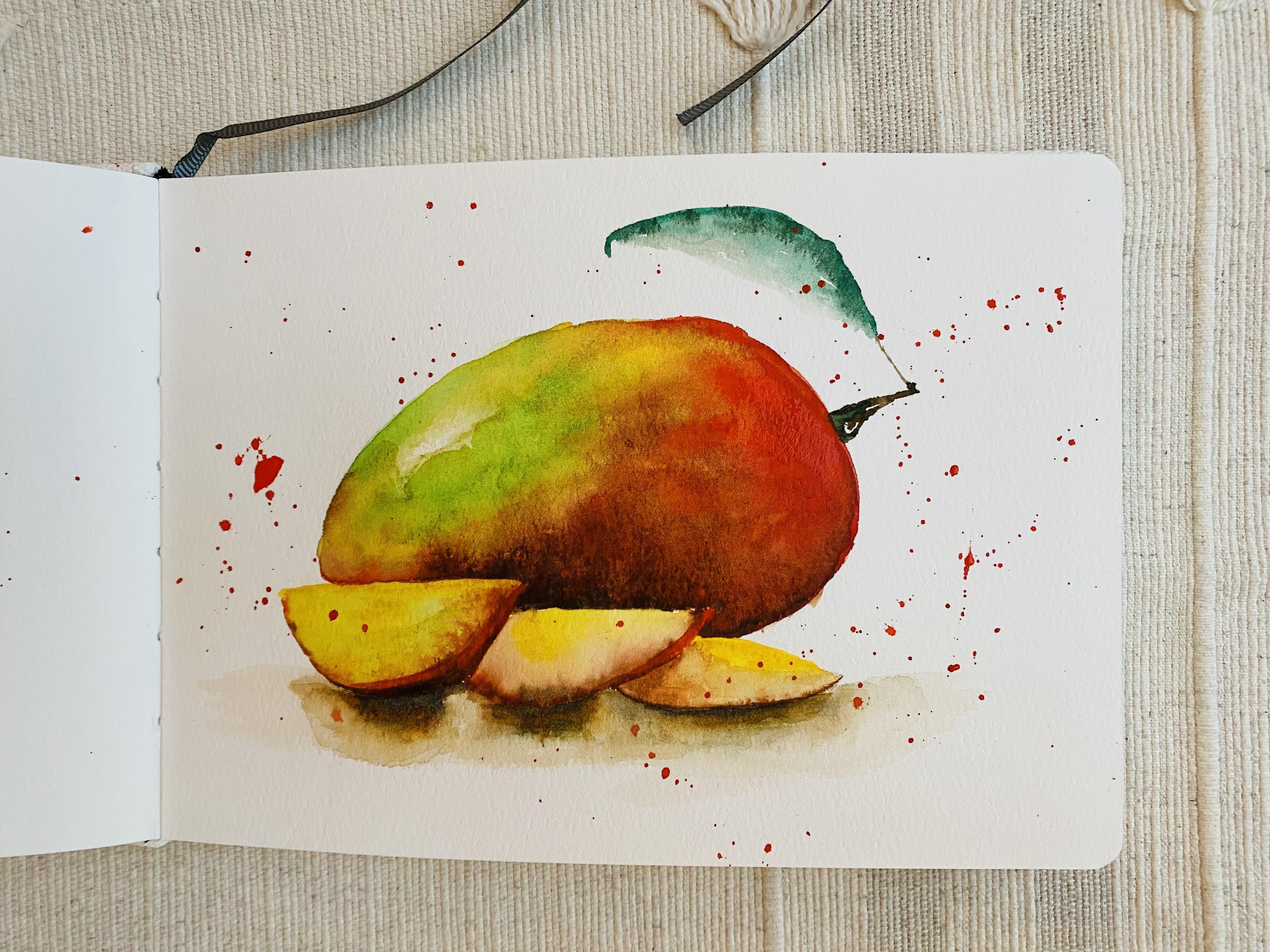 Watercolor Mango - student project