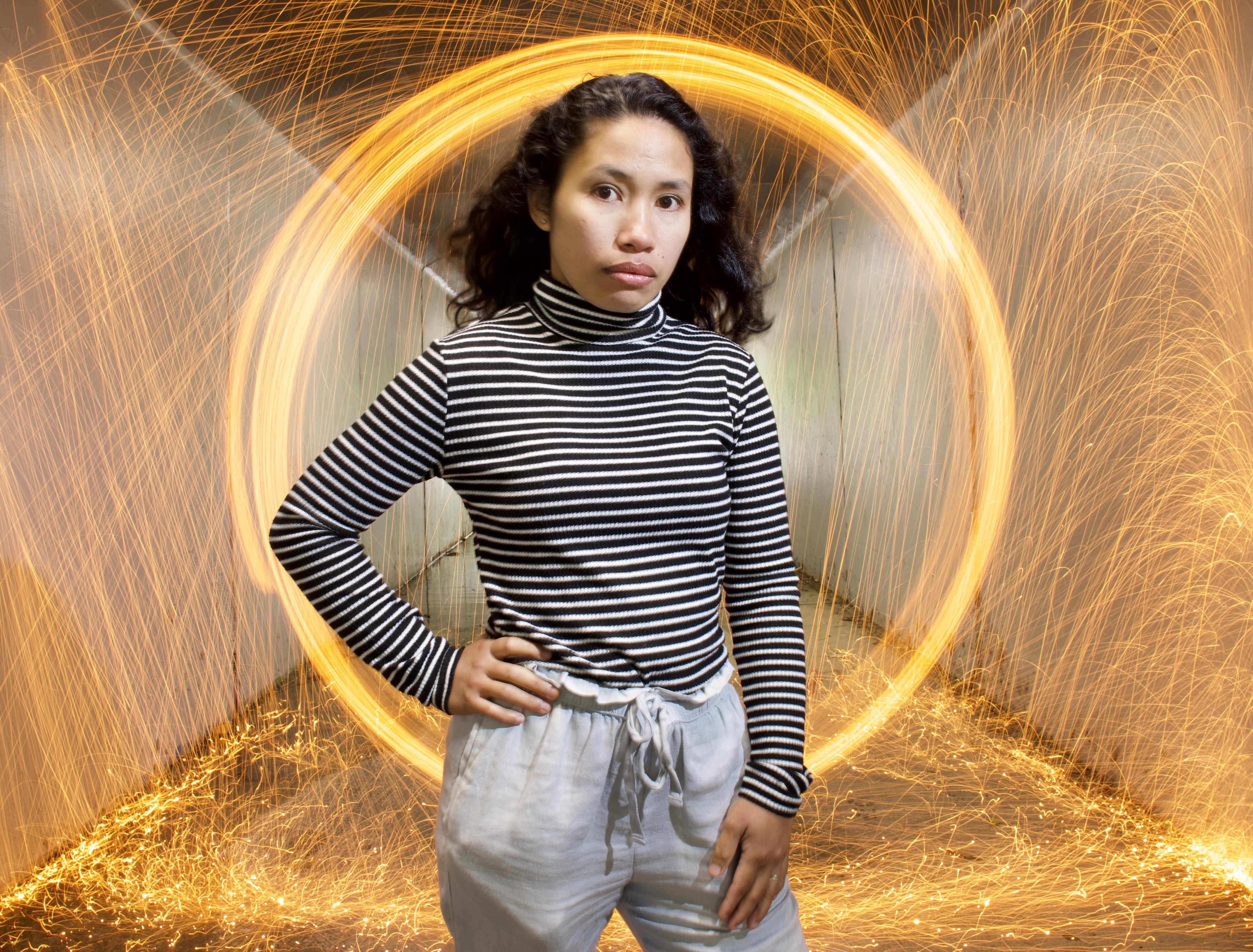 Tunnel Pic with Steel Wool Spinning - student project
