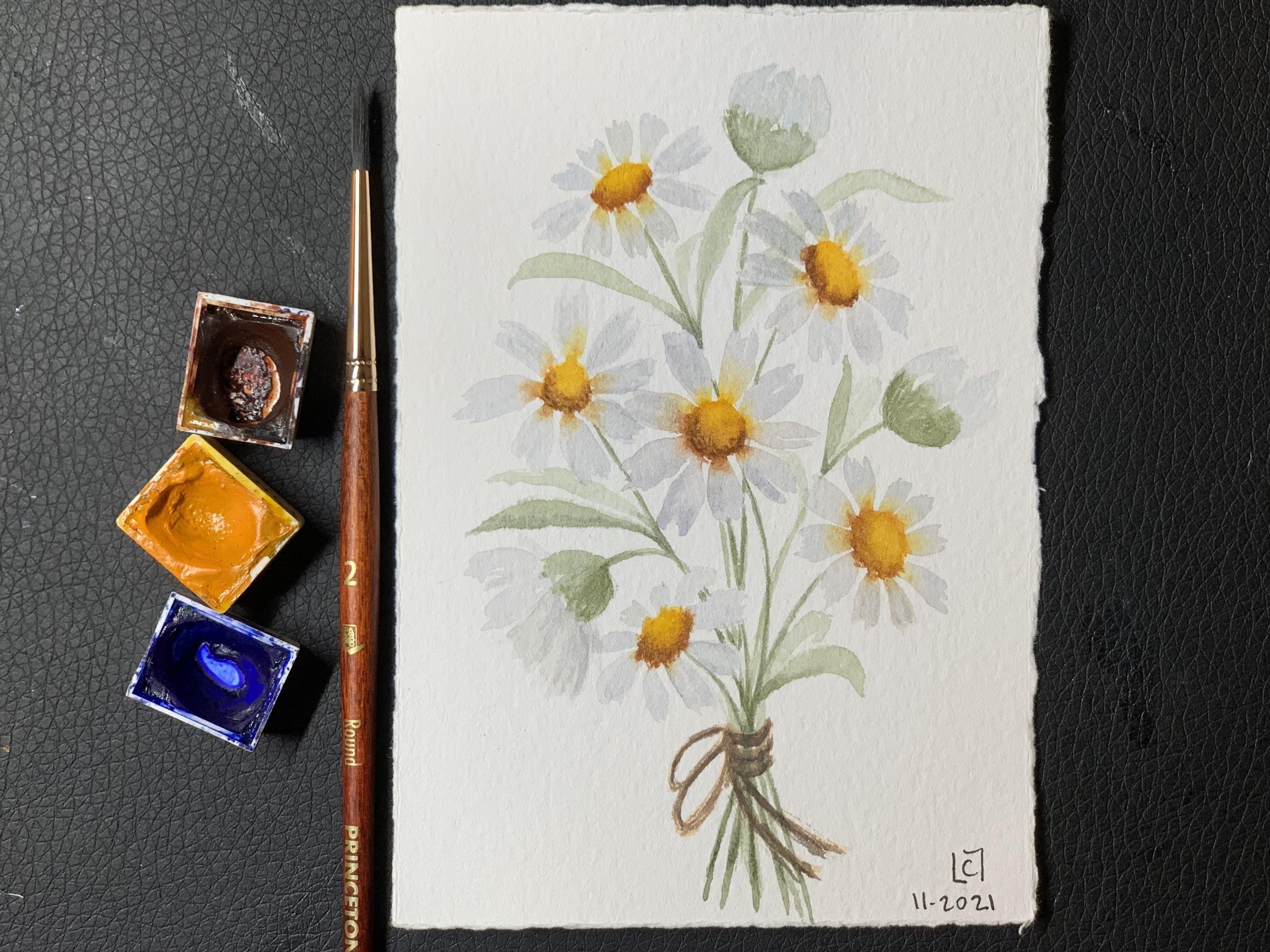 Watercolor Florals - student project