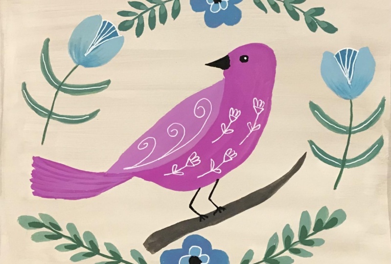 Modern Folk Art Bird
