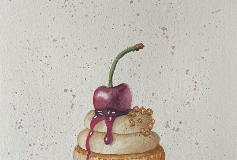 Cherry cupcake