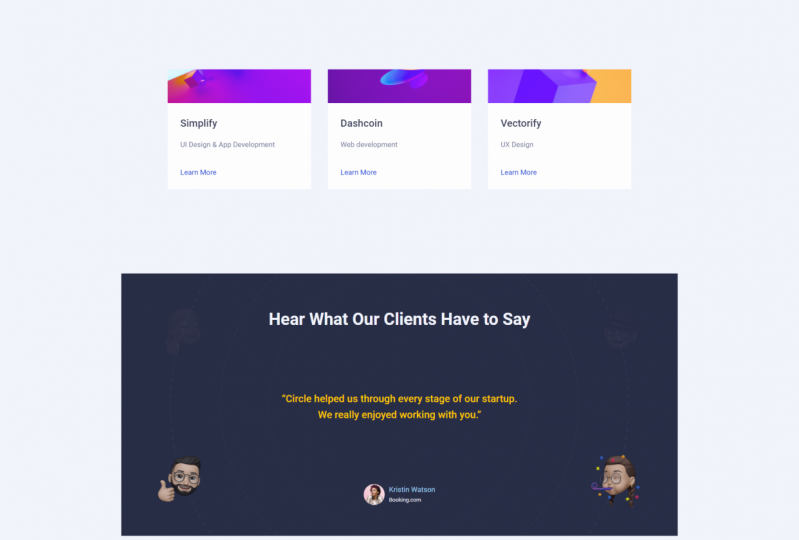 Circle Site made in Webflow