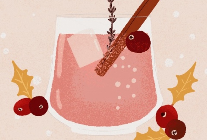 Wintery christmas drink