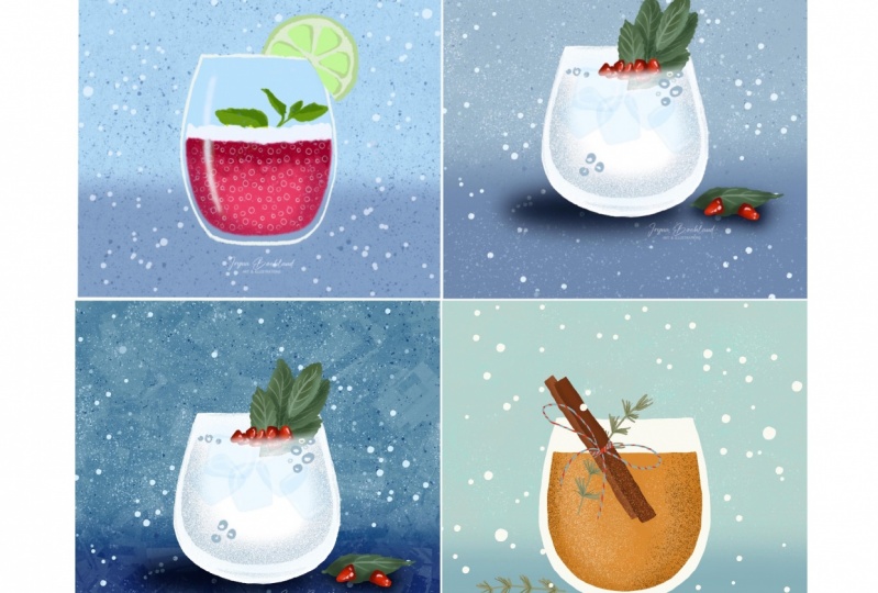 Minimalistic Christmas Cocktail with Maja