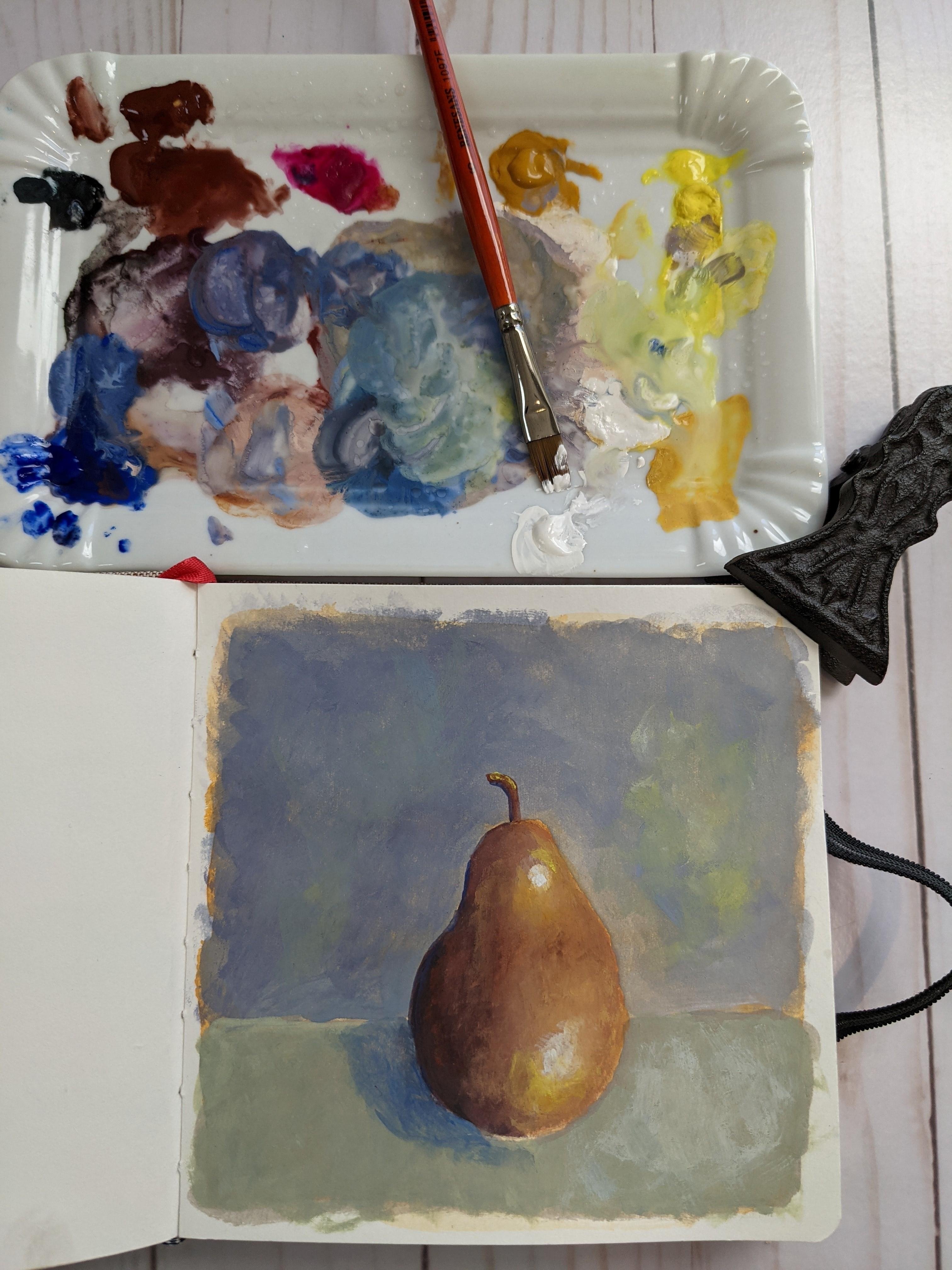First gouache painting - student project