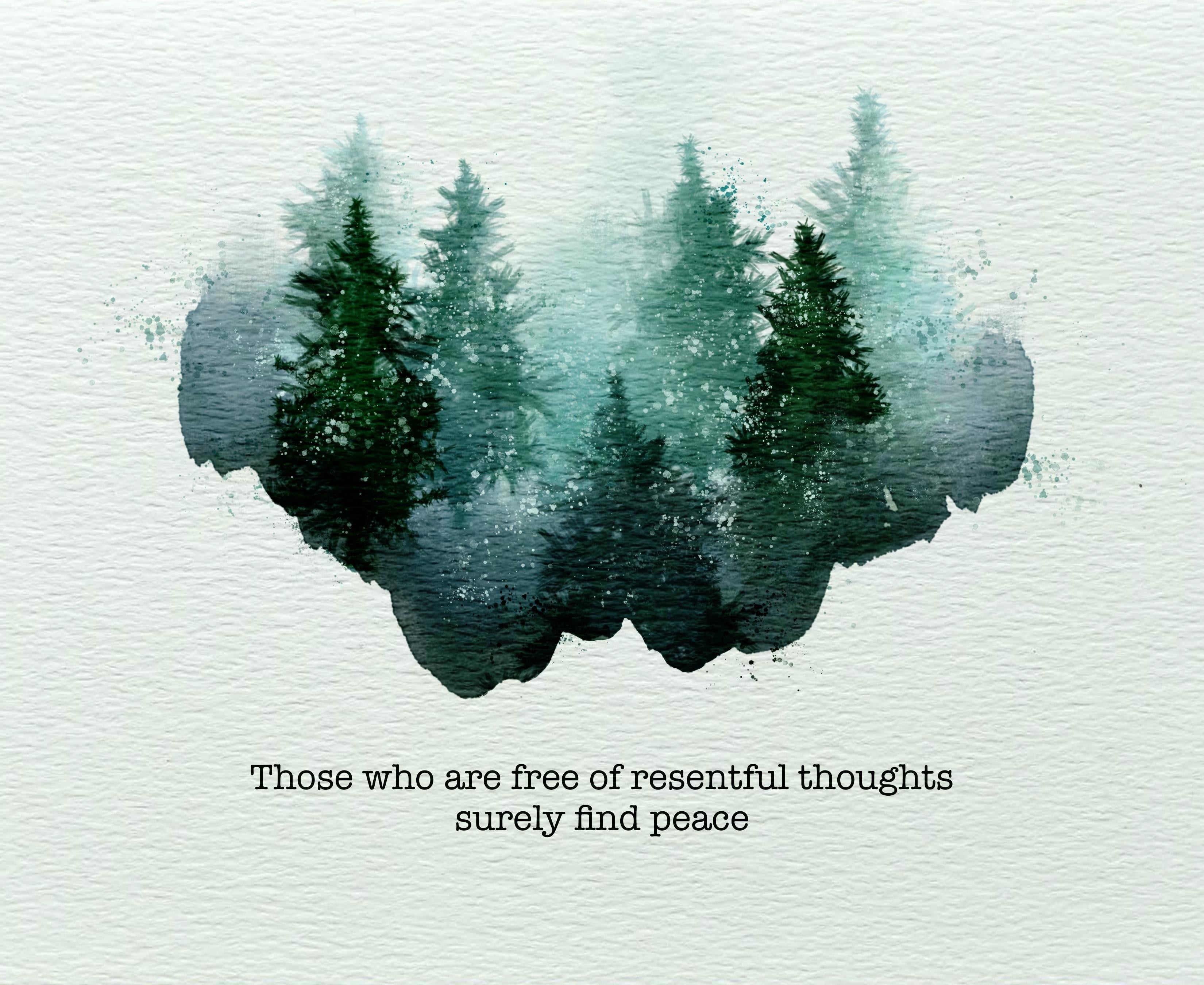 Watercolors forest - student project