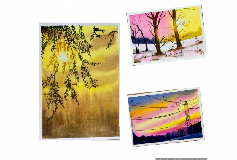 Catching sunshine with watercolor