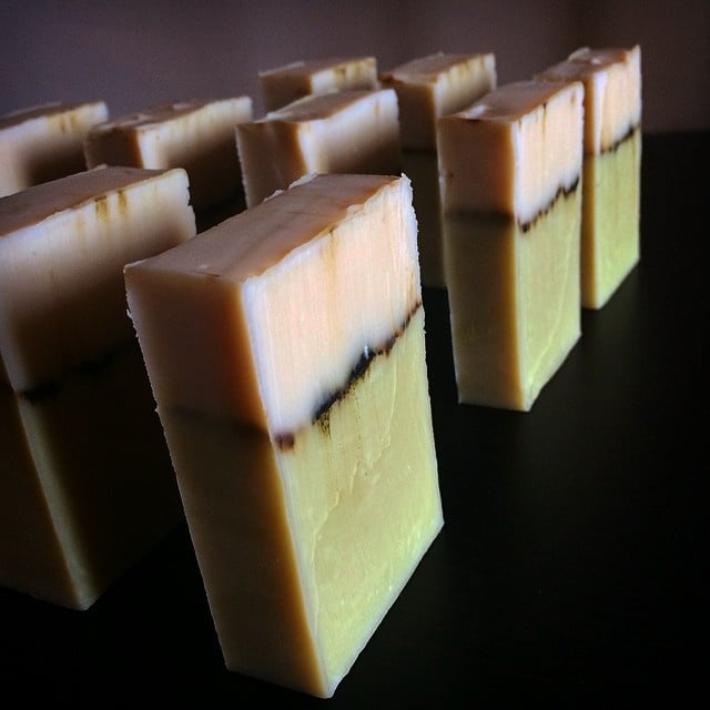 Matcha yuzu soap - student project