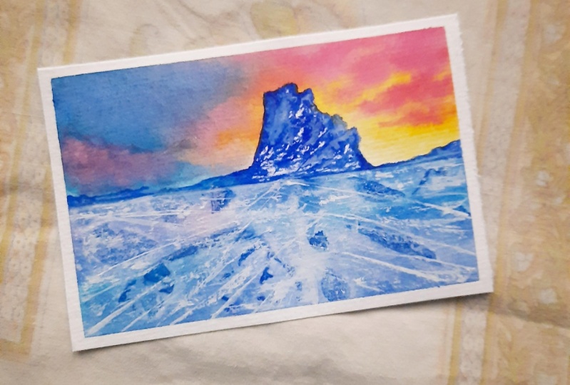 Watercolor Textures & Frozen Lakes