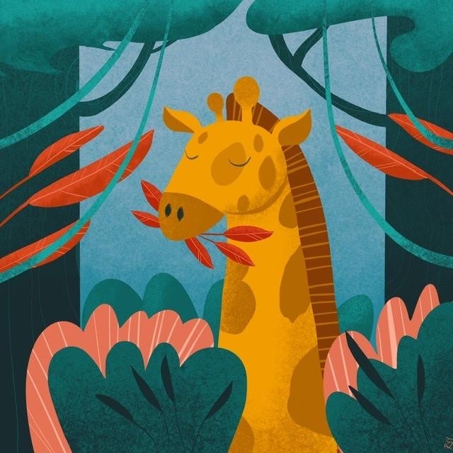 My giraffe in the wild :) - student project