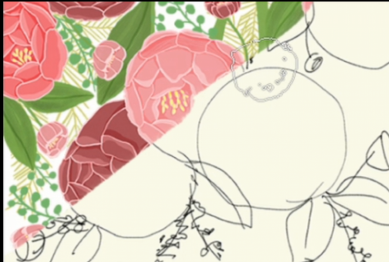 Peonies art reveal