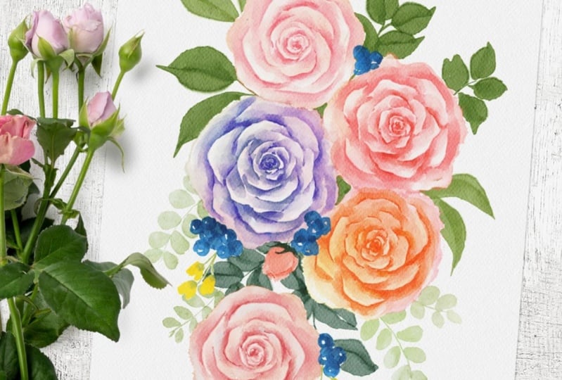 Watercolor Rose