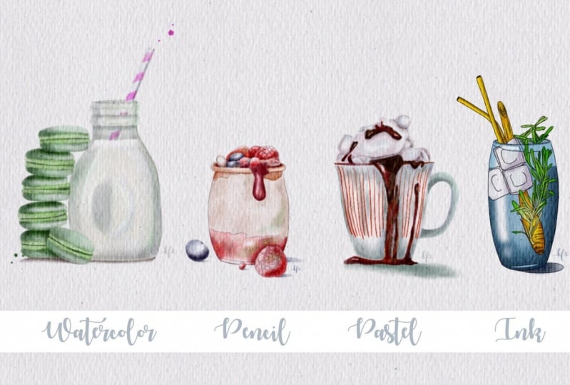 Illustration in 4 Styles