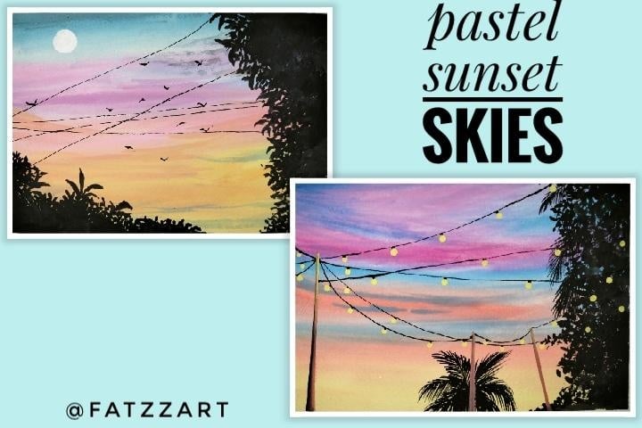Pastel sunset skies - student project